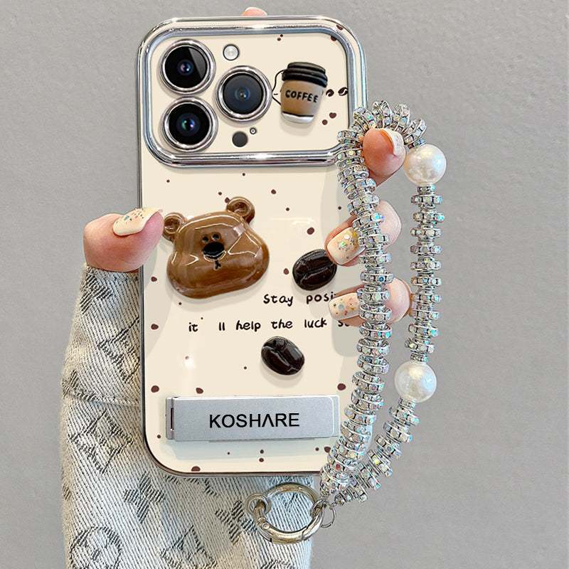 3D Bear Stand Phone Case - Modomu