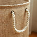 Jute Cotton Laundry Storage Basket - Modomu