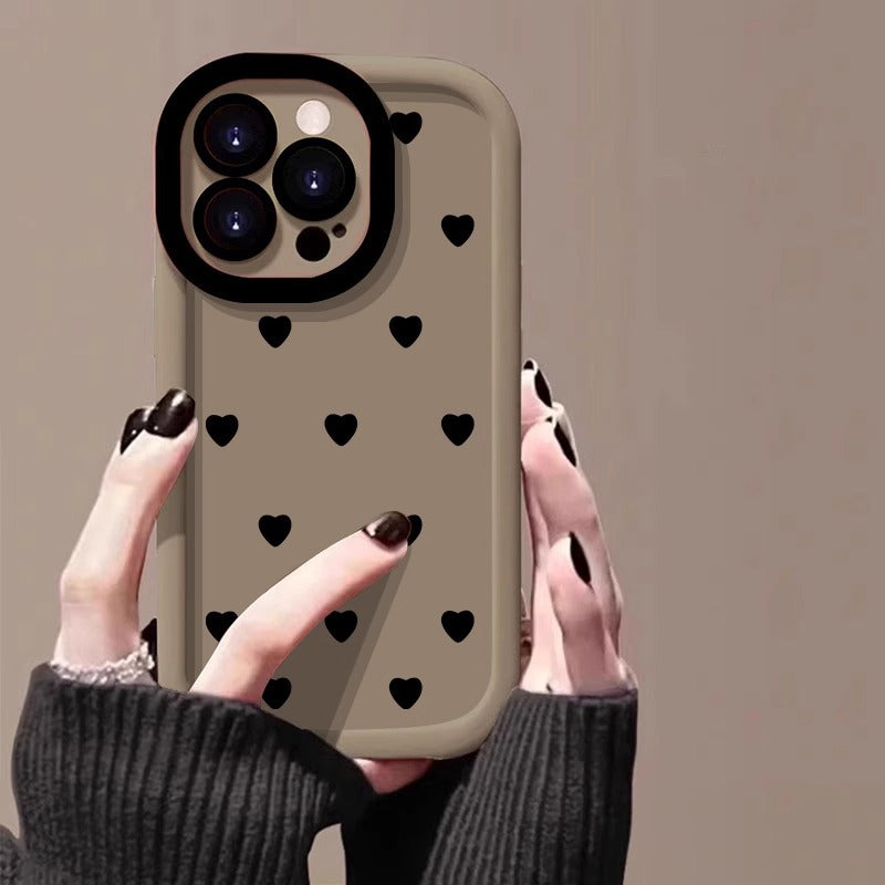 Scattered Hearts Puffy Case – Colorful Heart Designs