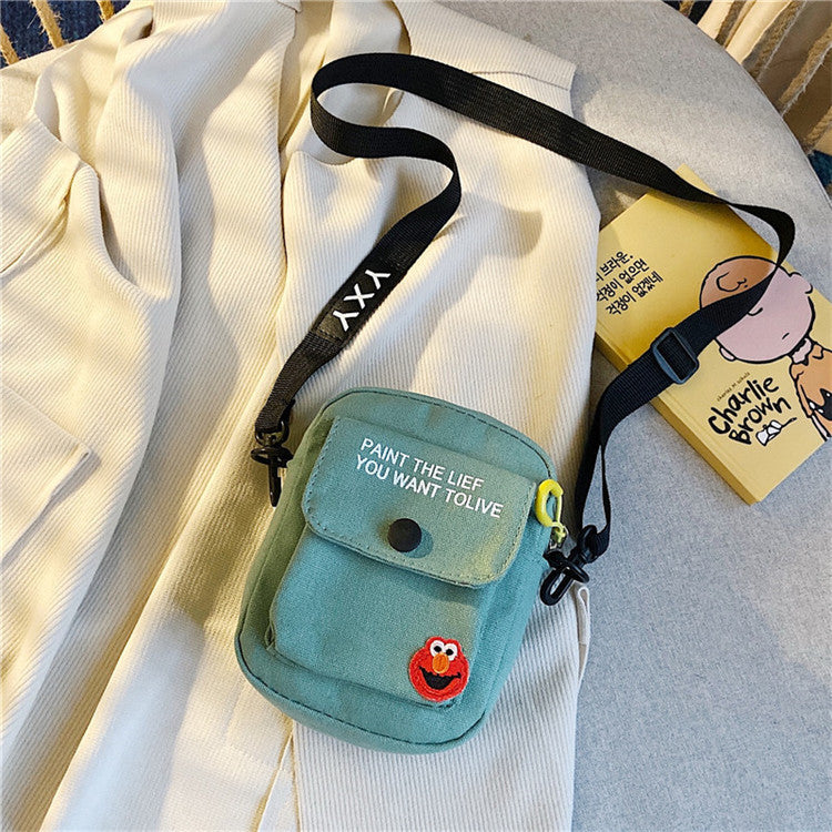 Canvas Cartoon Crossbody