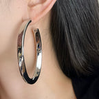 Geometric Oval Statement Earrings - Modomu