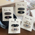 Cat Plaid Hairpin - Modomu