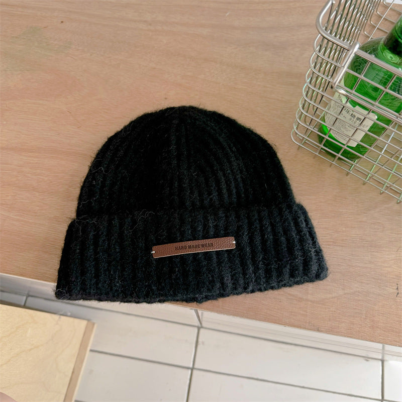 Letter Label Slouchy Beanie - Modomu