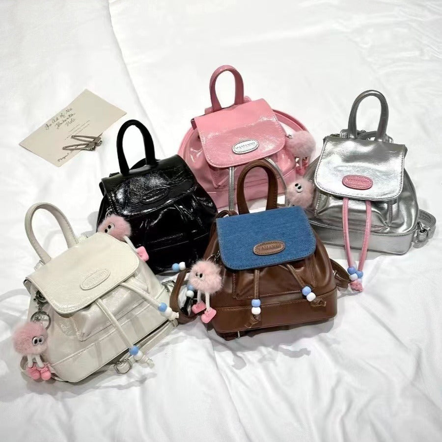 Glossy Flap Backpack