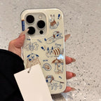 Startled Cat Doodle Grip Case