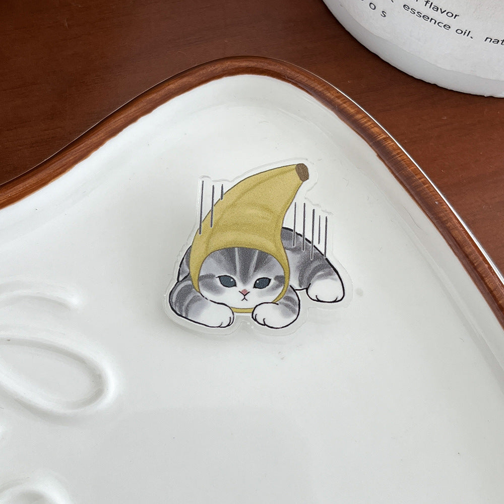 Cute Cat Acrylic Brooch