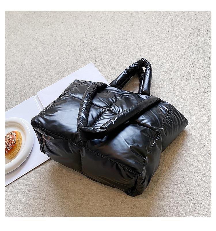 Metallic Puffer Tote Bag