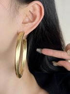 Geometric Oval Statement Earrings - Modomu