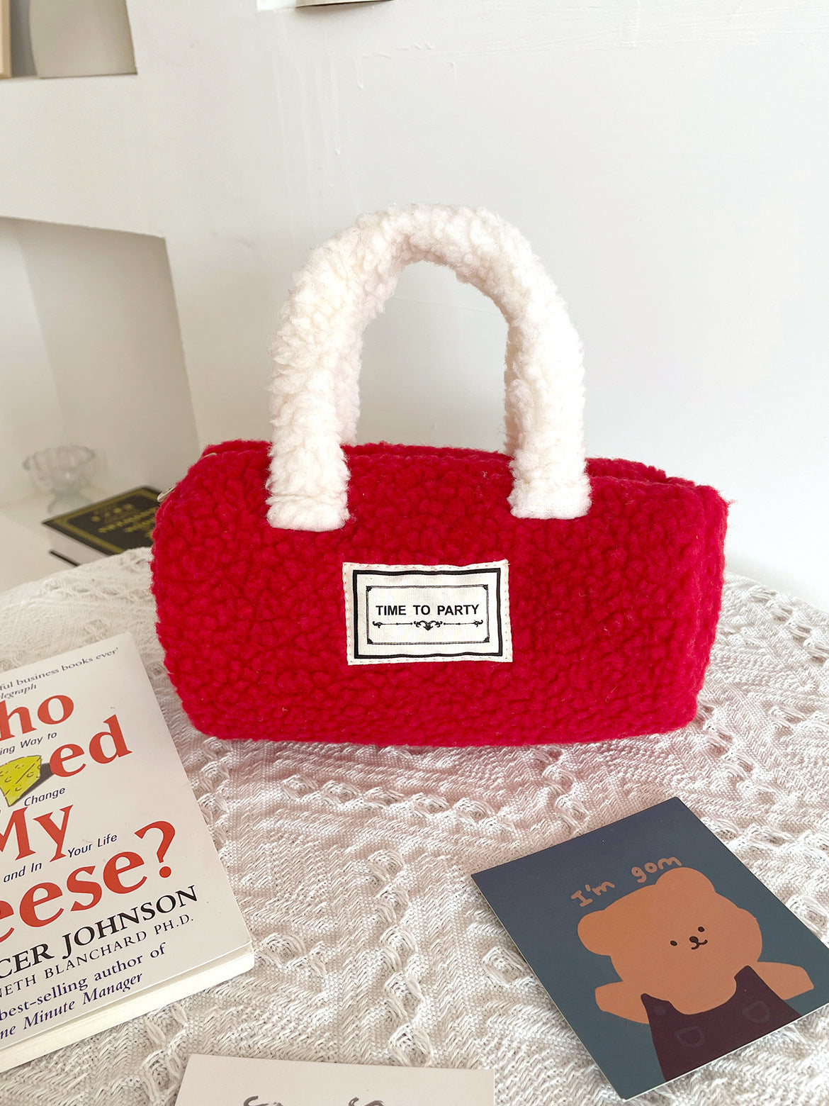Plush Handbag With Festive Design - Modomu