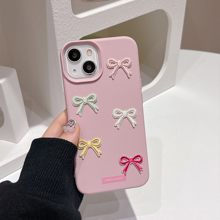 Embroidered Bow iPhone Case