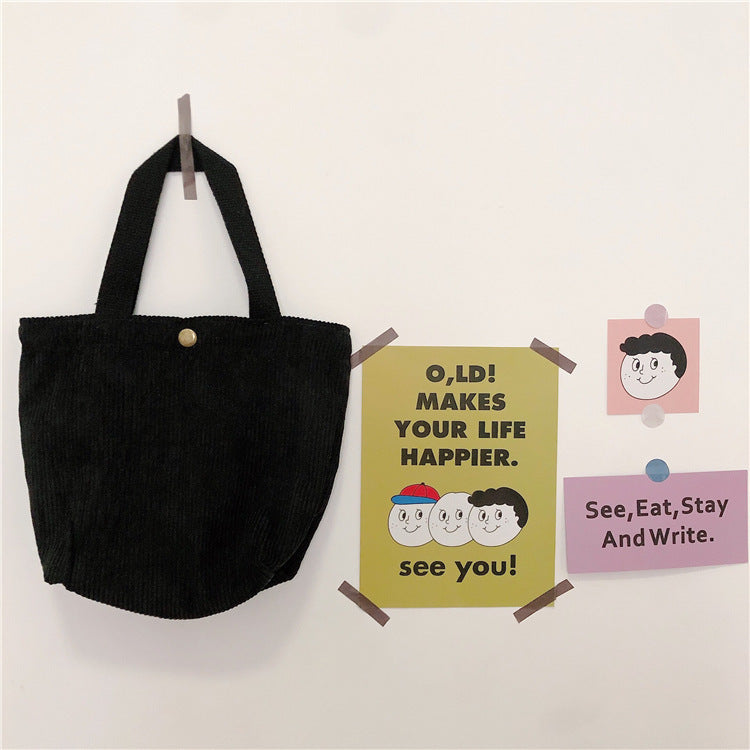 Corduroy Bento Handbag Mini - Modomu