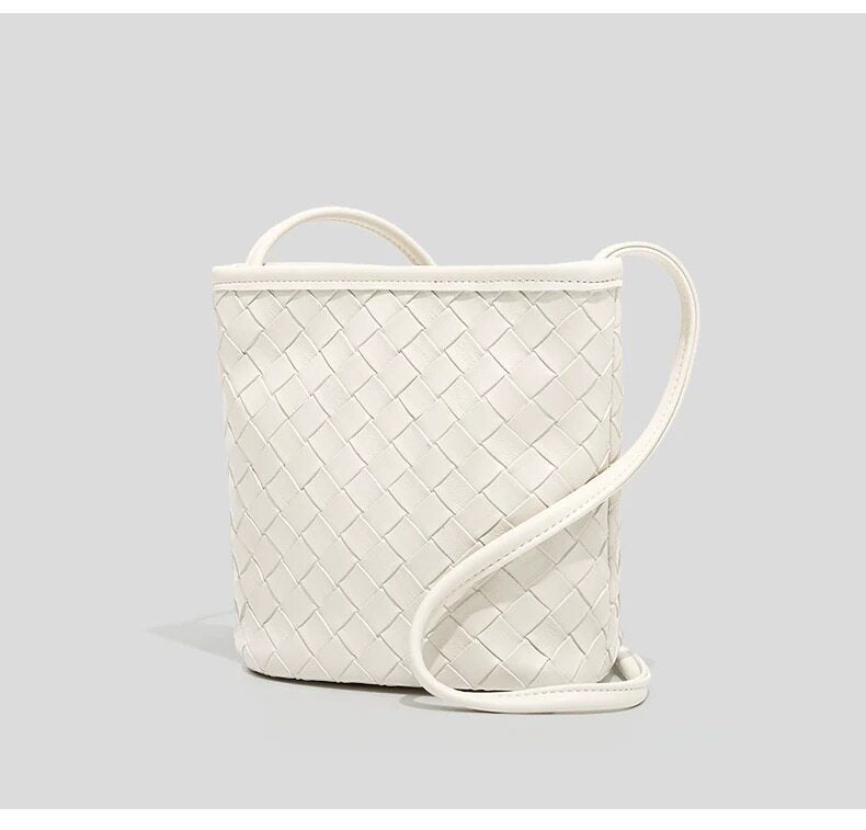 Woven Bucket Crossbody