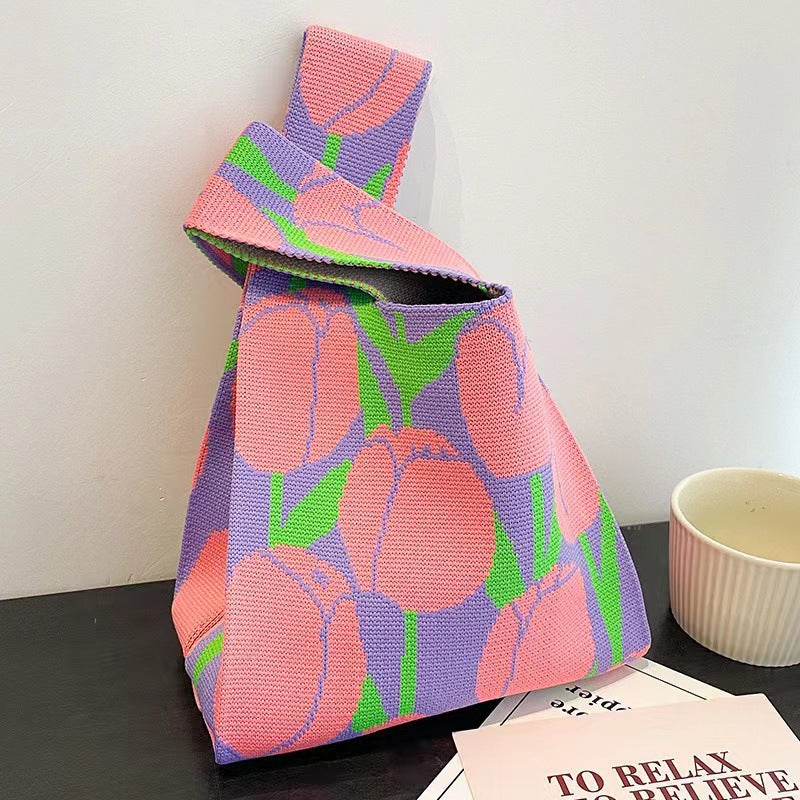 Knitted Animal Tote Bucket Bag - Modomu