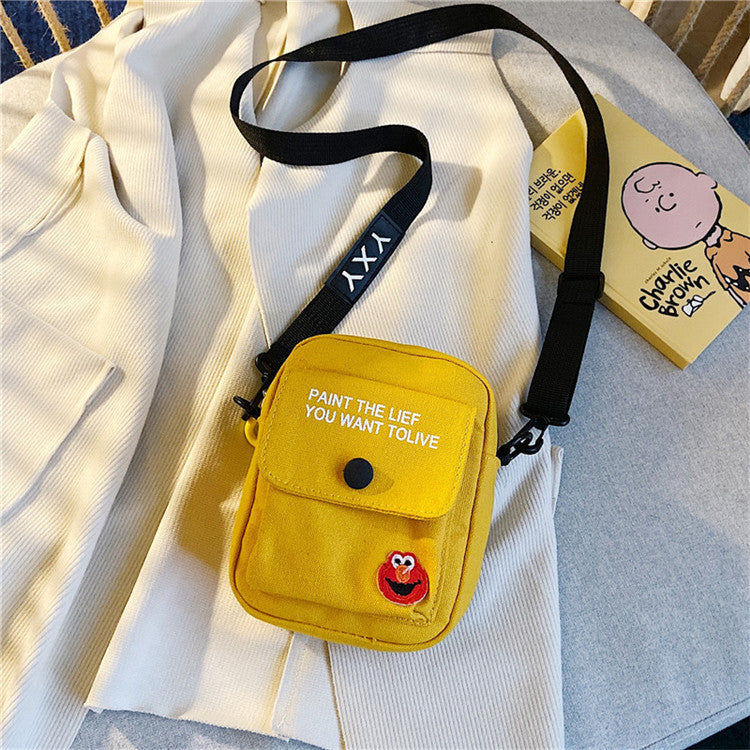 Canvas Cartoon Crossbody