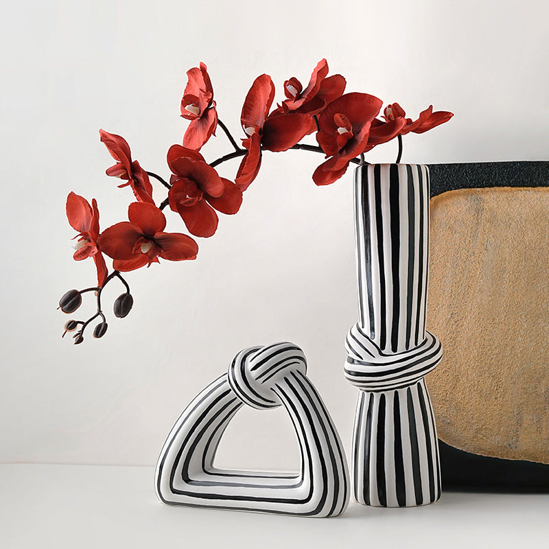 Modern Knot Stripe Art Vase - Modomu