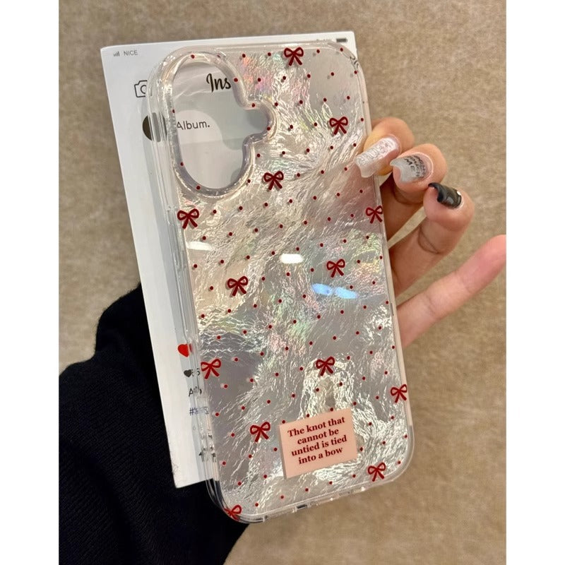 Red Bow Glacier Phone Case