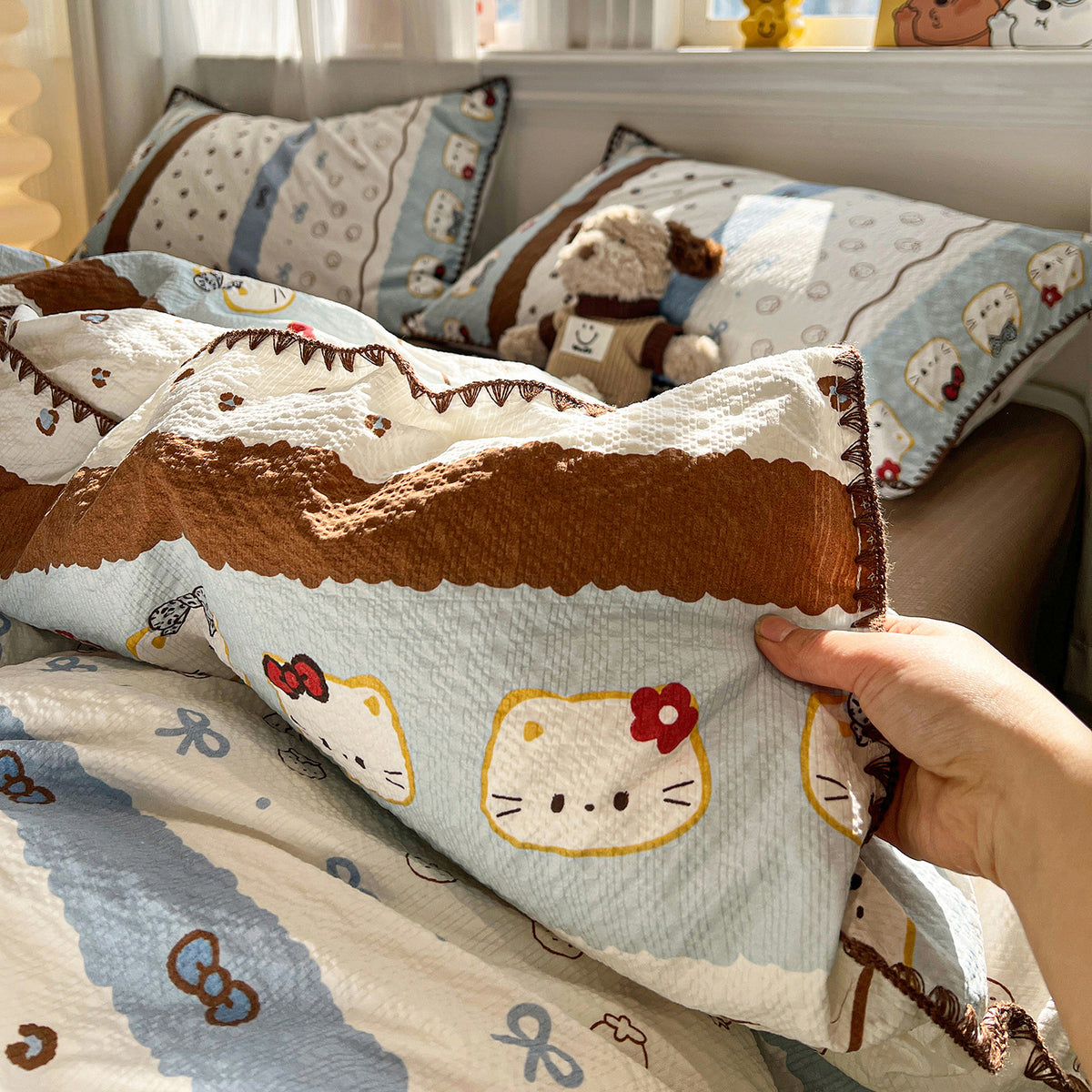Fair Isle Scalloped Bedding Set