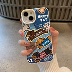 Lucky Dachshund Denim iPhone Case