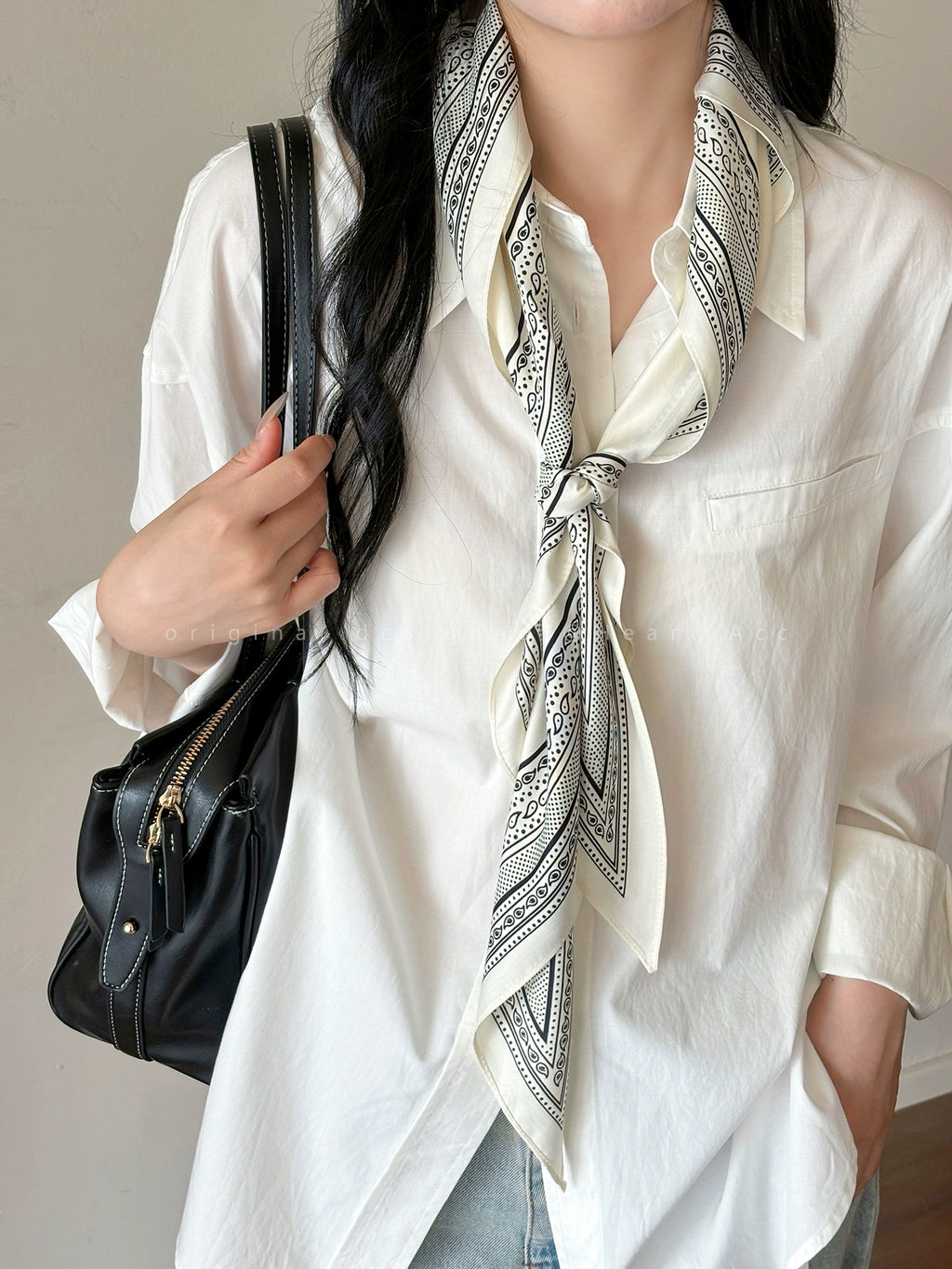 Korean Cashew Floral Scarf - Modomu