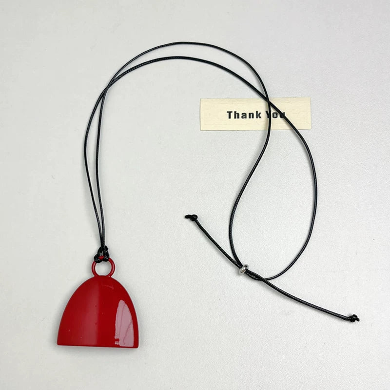 Half Moon Pendant Long Necklace - Modomu