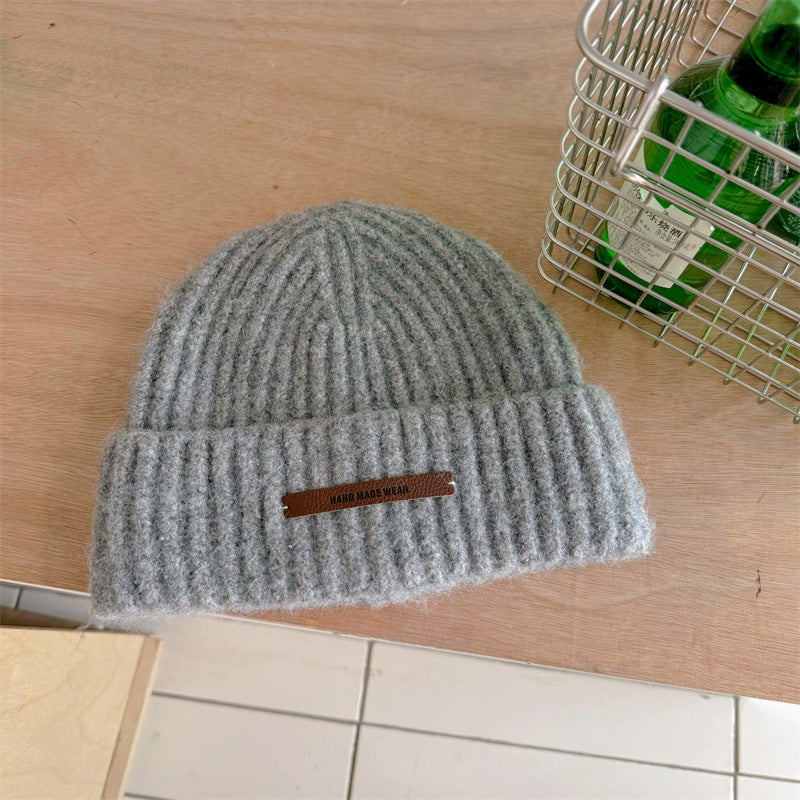 Letter Label Slouchy Beanie - Modomu