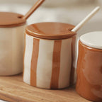 Striped Ceramic Seasoning Jar Set - Modomu