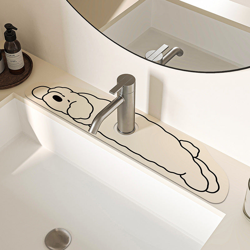 Sleepy Animal Tap Splash Mat