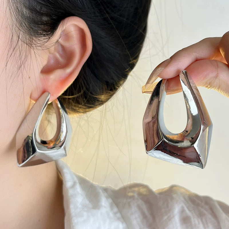 Irregular Metal Line Earrings