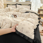 Ruffle Edge Cotton Bedding Set