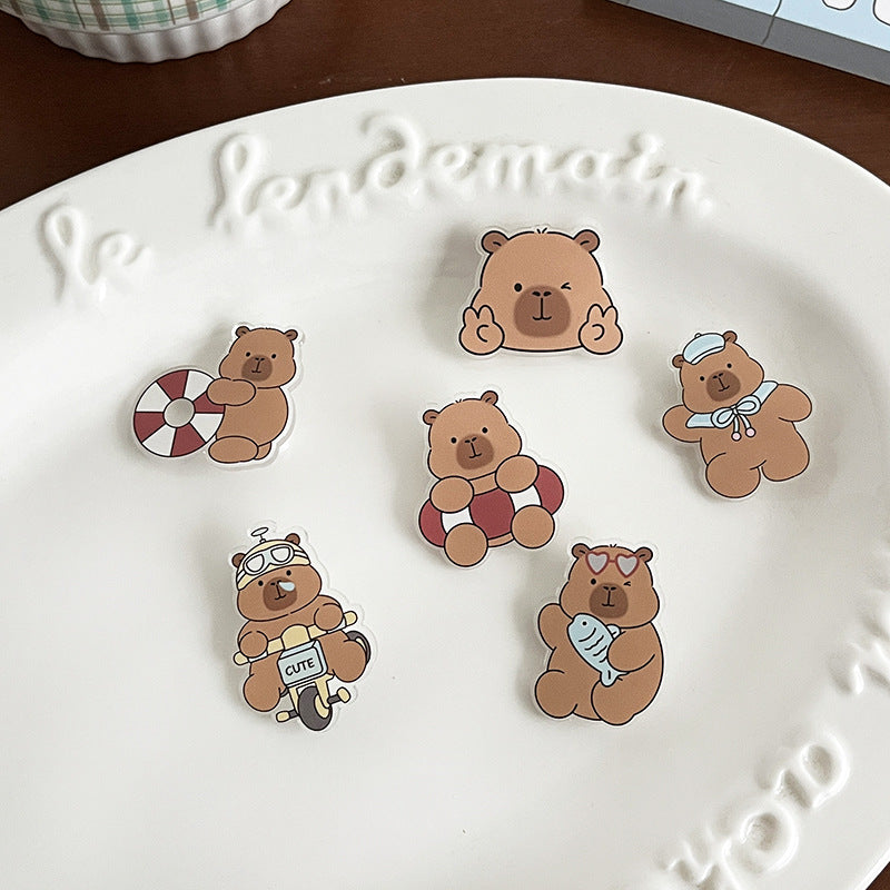 Cute Cartoon Acrylic Brooch Pin - Modomu