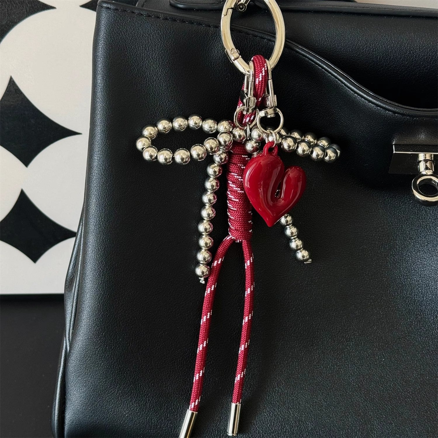 Leopard Bow Bag Charm Keychain - Modomu