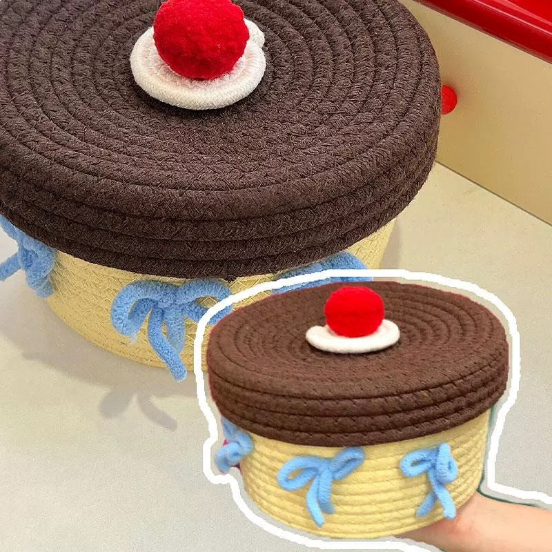 Handwoven Rope Desktop Storage Basket