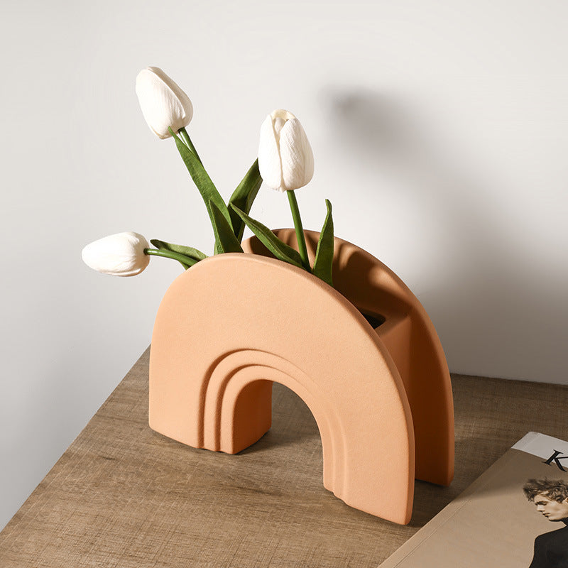 Geometric Arch Ceramic Vase - Modomu