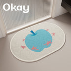 Starry Apple Oval Bath Mat