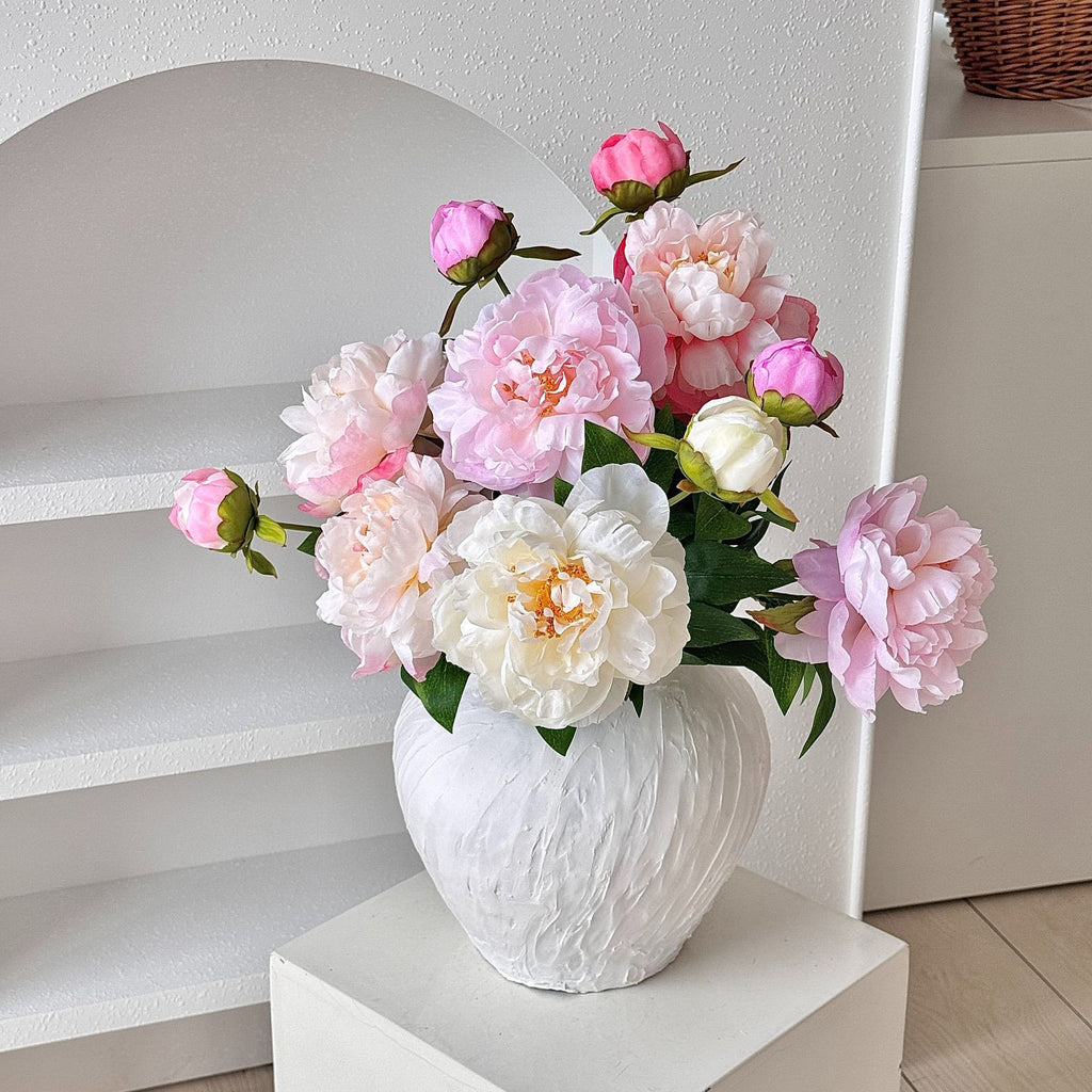 Artificial Peony Stem with Buds - Modomu