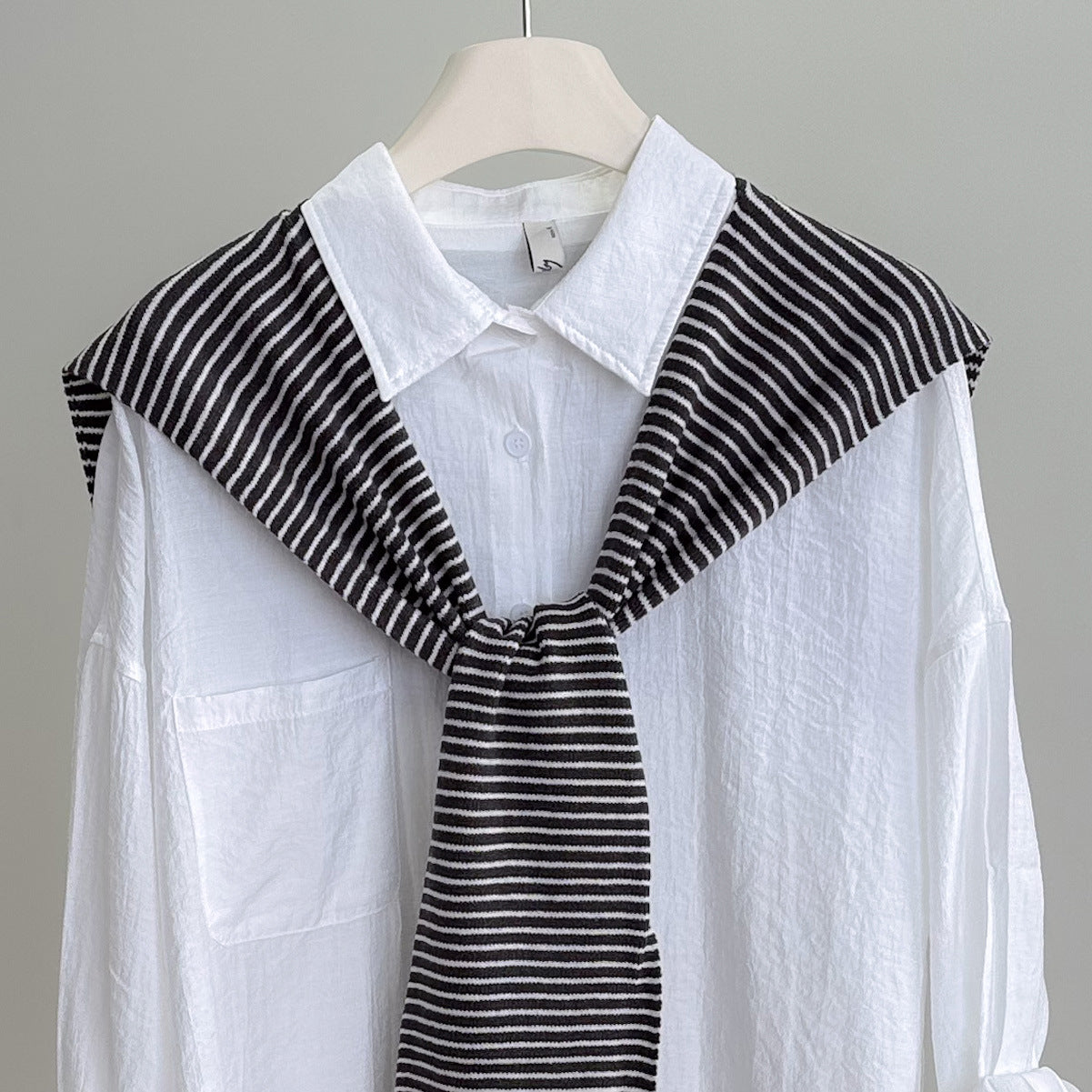 Striped Hooded Cape Shawl Wrap - Modomu