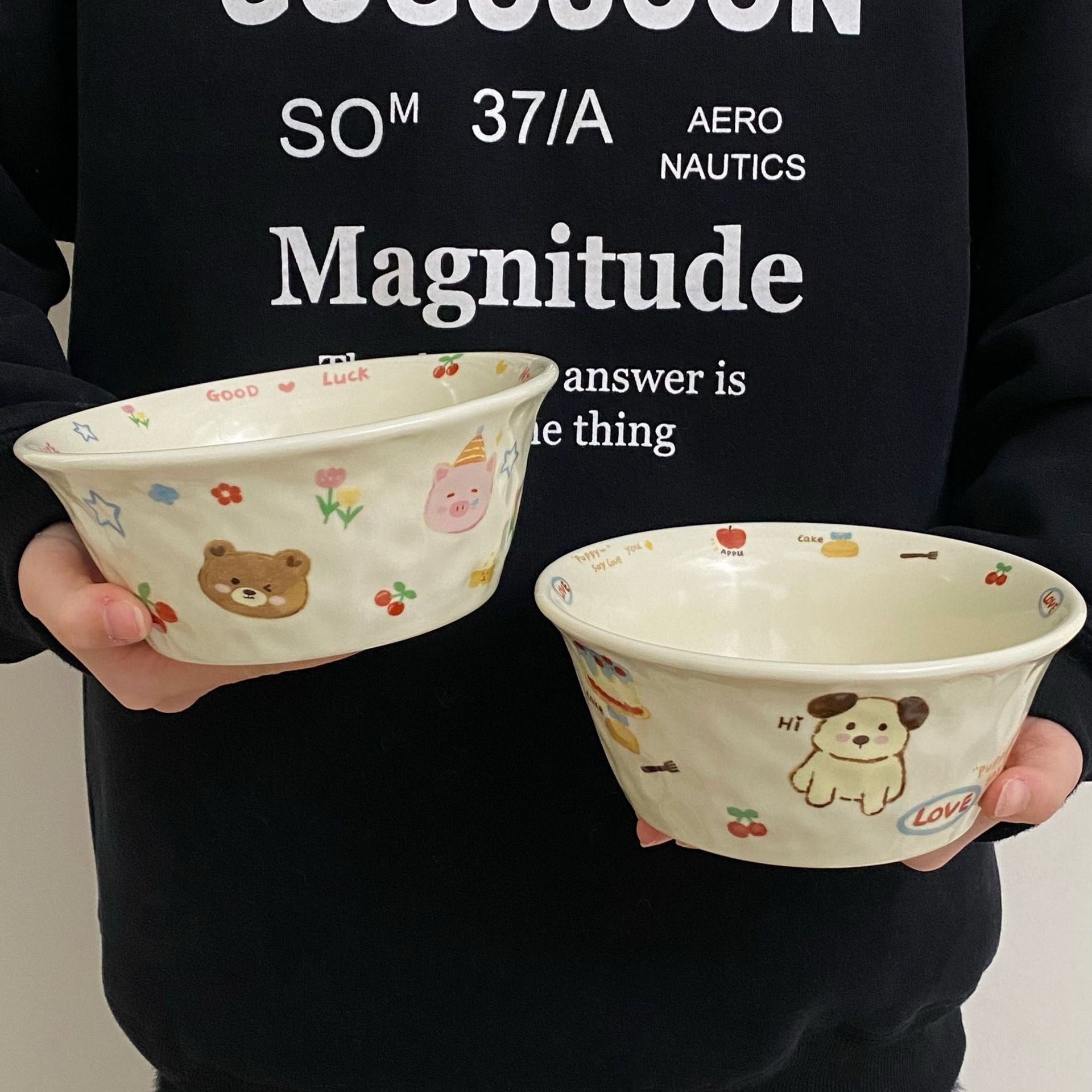 Graffiti Cartoon Ceramic Bowl