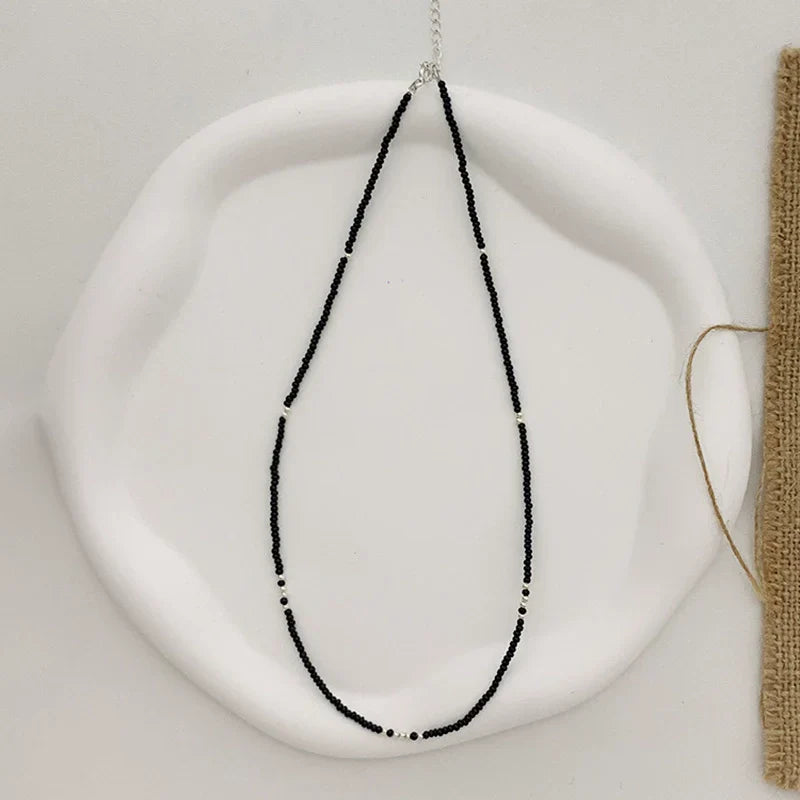 Layered Shell Bead Choker Necklace - Modomu