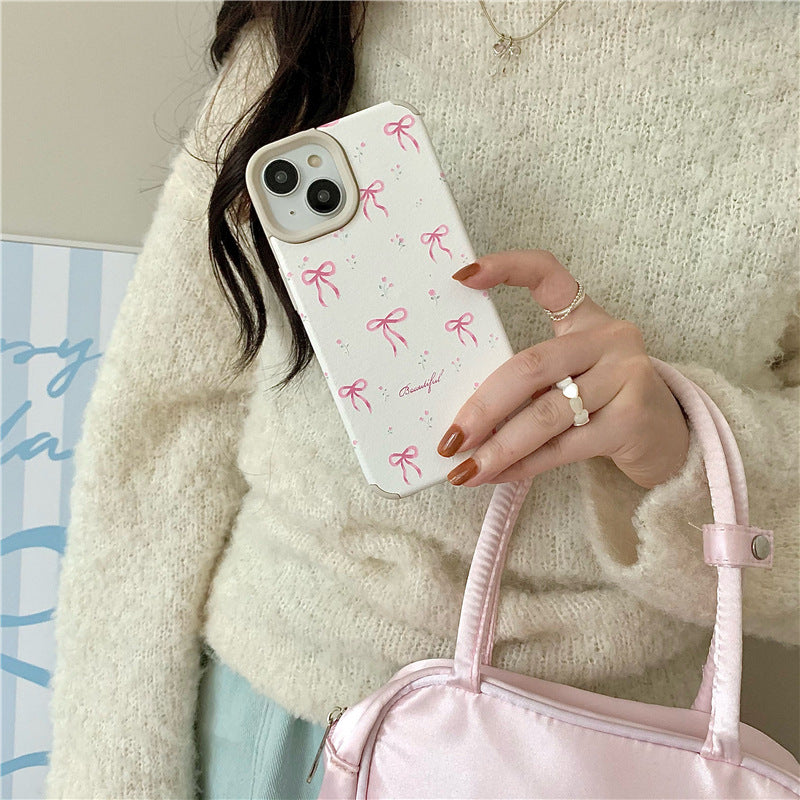 Pink Ribbon Bow iPhone Case