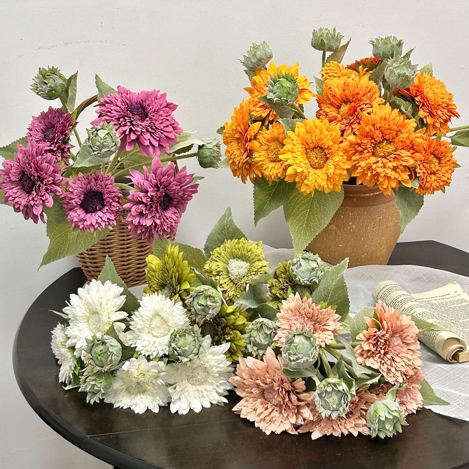Sunflower Faux Flower Bouquet Decor - Modomu