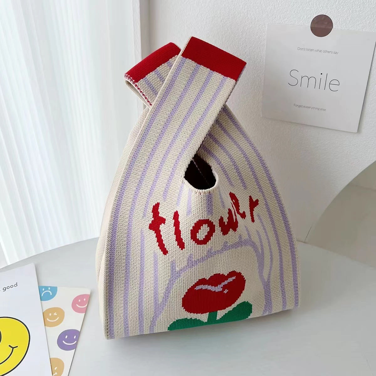 Knitted Animal Tote Bucket Bag - Modomu