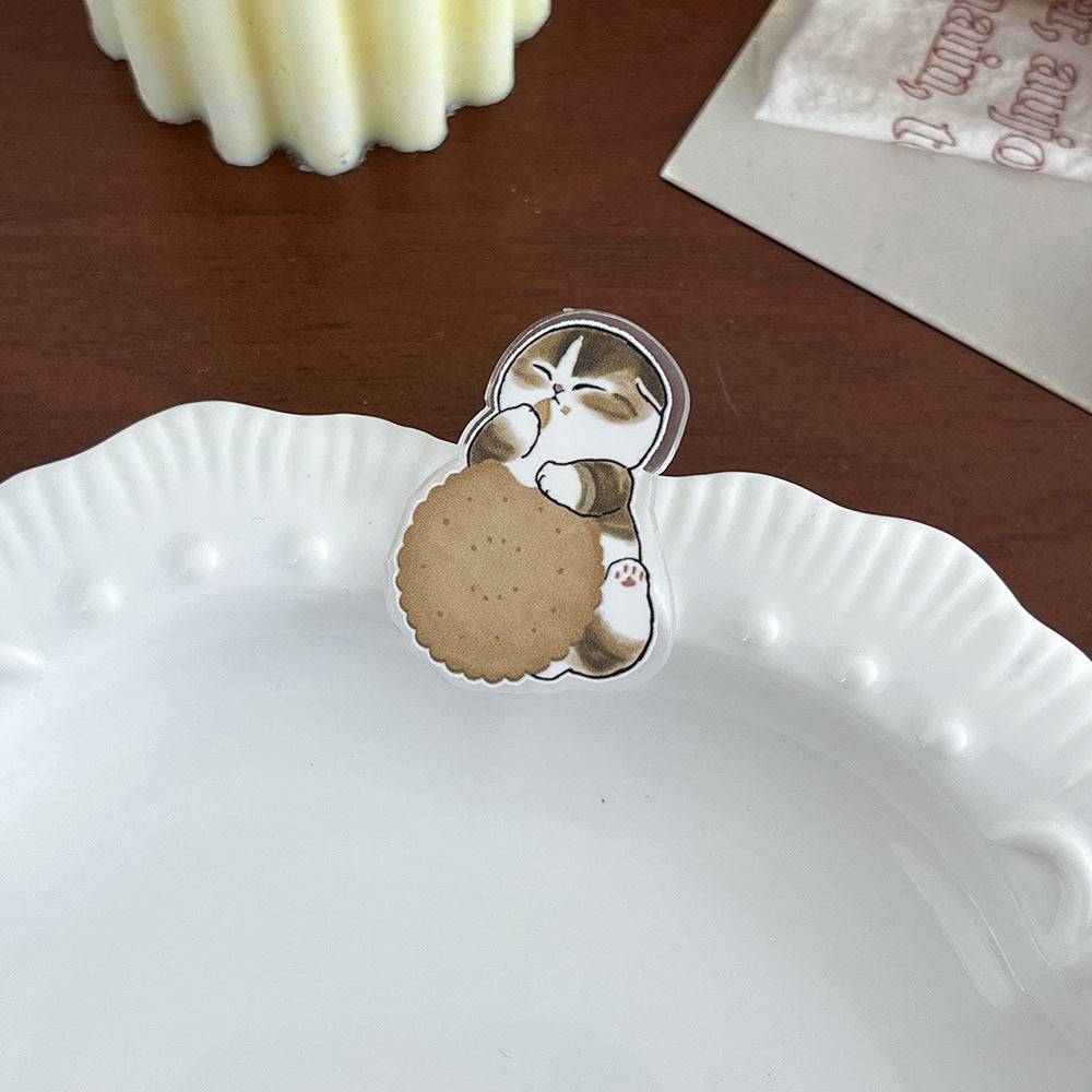 Cute Kitten Acrylic Brooch Pin