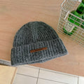 Letter Label Slouchy Beanie - Modomu