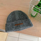 Letter Label Slouchy Beanie - Modomu