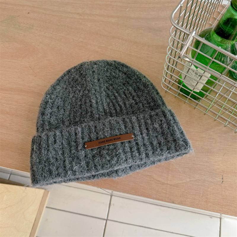 Letter Label Slouchy Beanie - Modomu