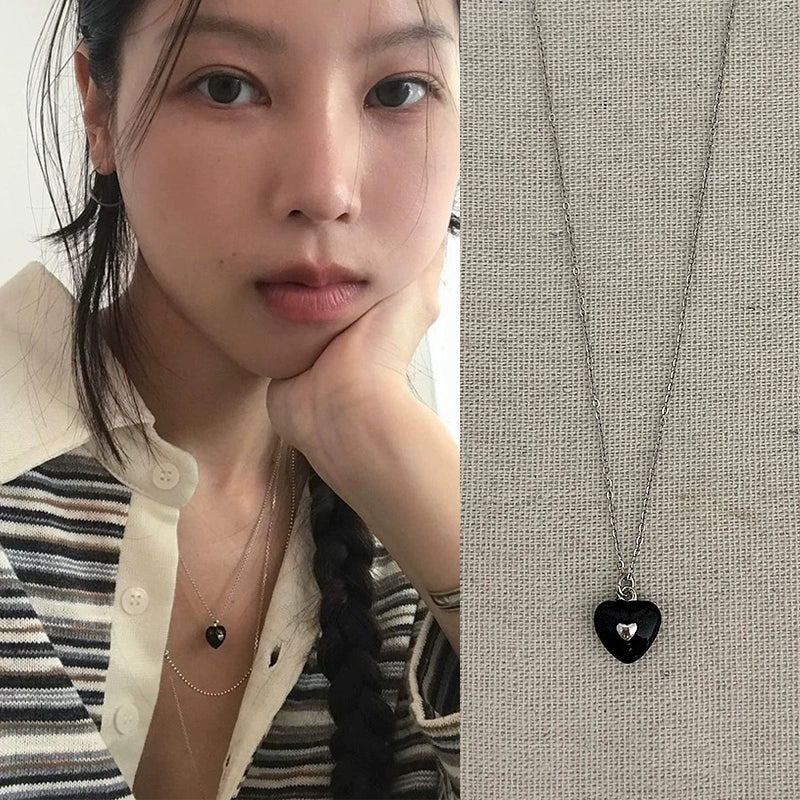 Heart Pendant Y2K Necklace - Modomu