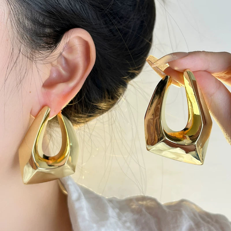 Irregular Metal Line Earrings