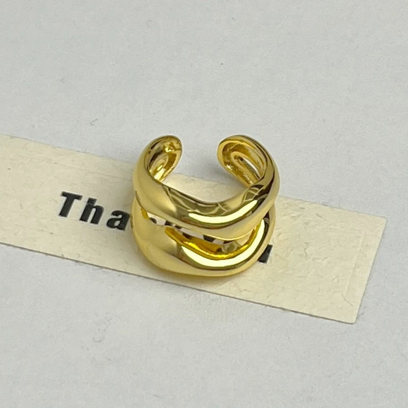 Irregular Open Wave Statement Ring - Modomu