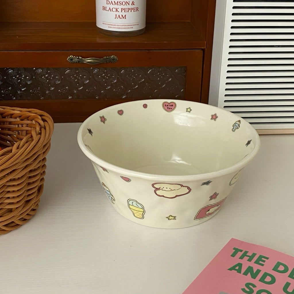 Graffiti Cartoon Ceramic Bowl