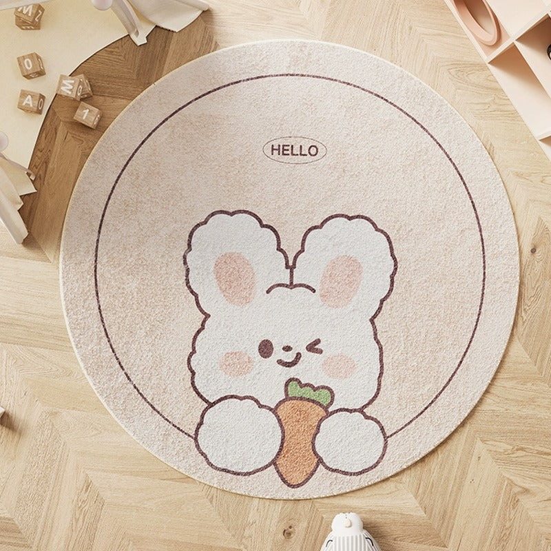 Cartoon Round Kids Floor Rug